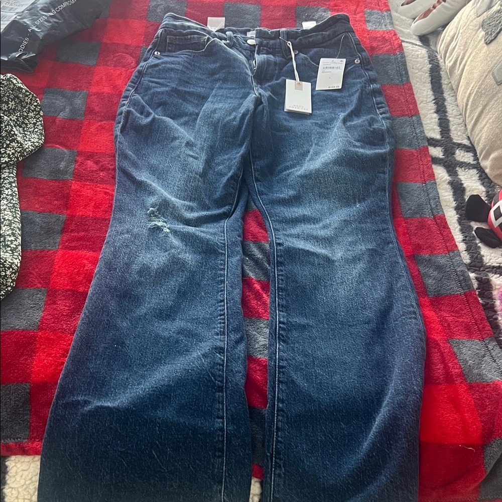 Good American Women's Boot Cut Jeans - Dark Blue